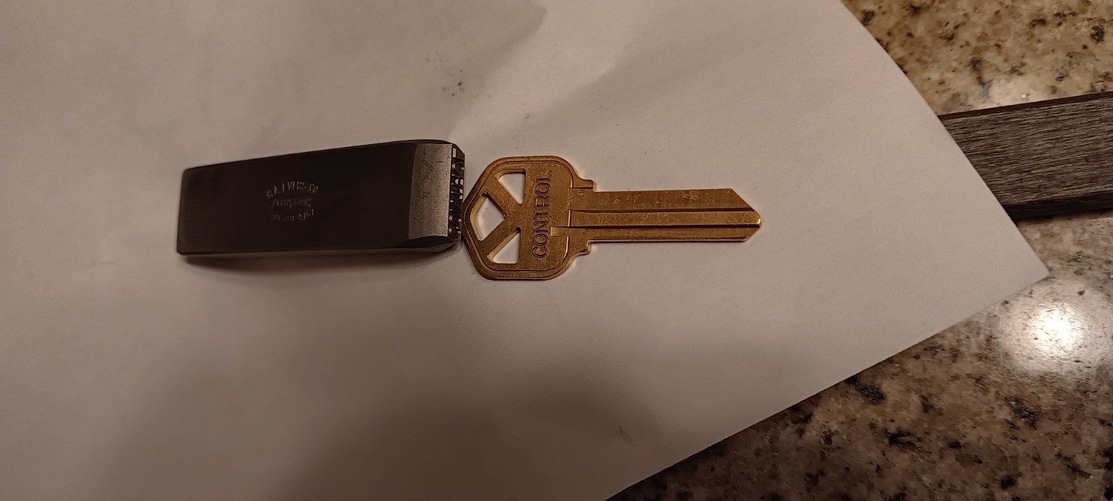 Key Stamp Locksmith Tool Key Punch Mark Reads CONTROL, EverStamp #119