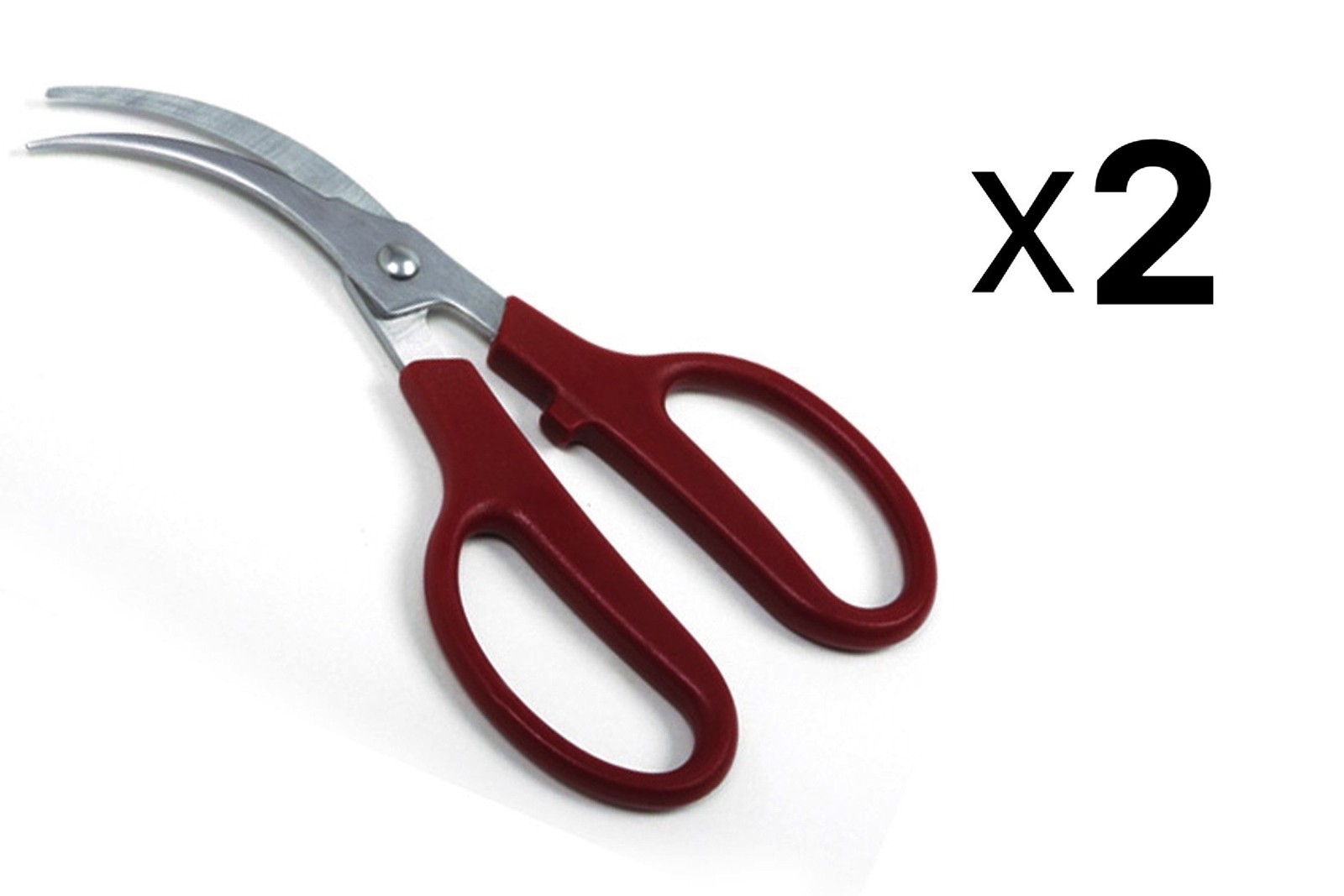 Norpro Shrimp/Prawn Deveiner Stainless Steel Curved Blade Scissors (2-Pack)