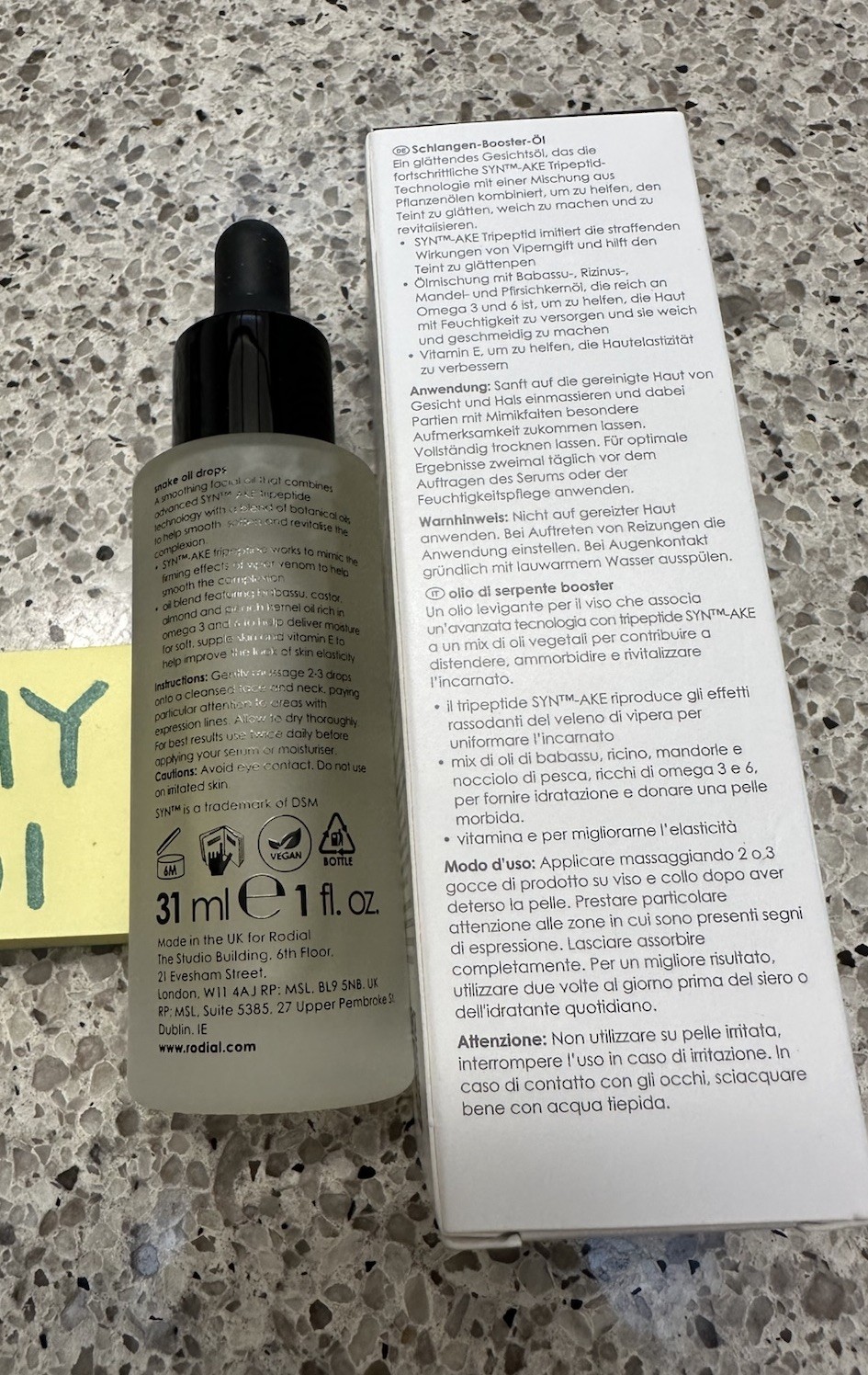 Rodial SNAKE OIL DROPS Firming Complex SERUM 1oz/31mL FULL SZ SEALED BOX $75