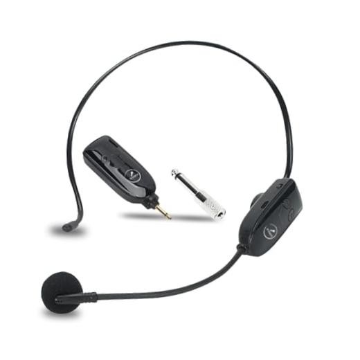 Wireless Headset Microphone 2.4G, Headworn & Handheld Mic, 165FT Range | Black