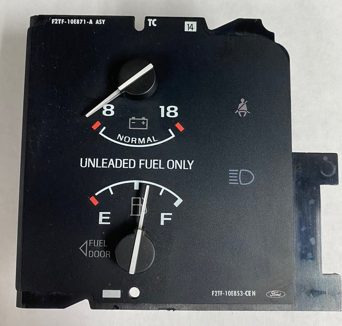 1992-1993 F150 F250 F350 Bronco Fuel-Volt Gauge Genuine Ford OEM F2TF 10E853 CEN