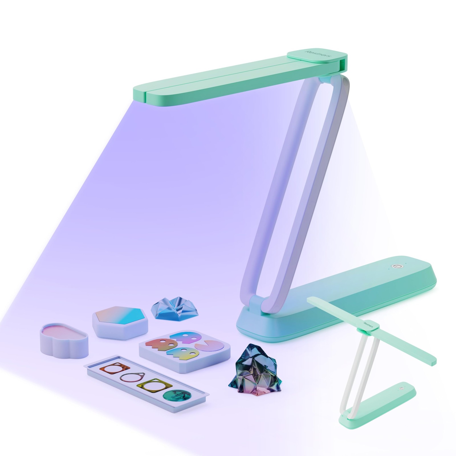 Resiners UV Light for Resin Curing, UV Resin Light, Wireless  Rechargeable UV