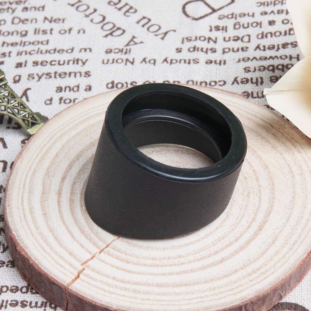 Acxico 2 pcs Rubber Eye Cover Guards Binocular Microscope Eyepiece Black