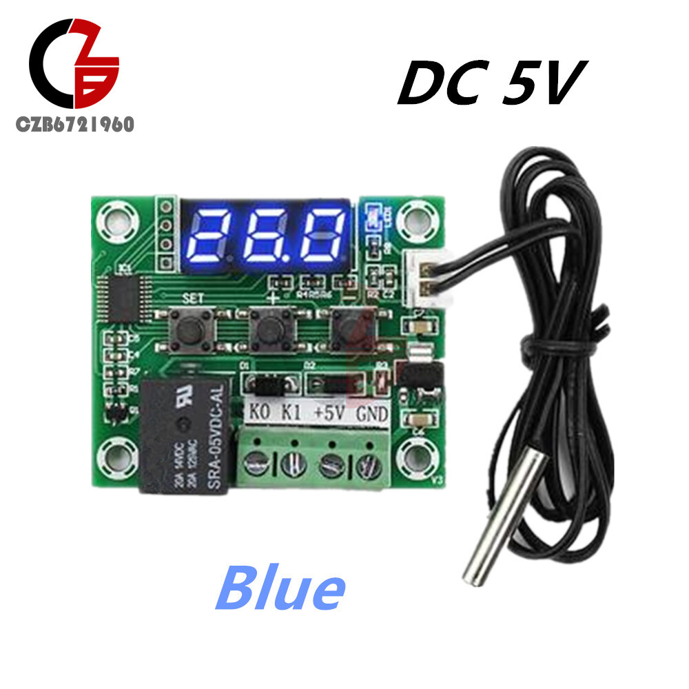 DC 5V W1209 Blue LED Temperature Switch Thermometer Controller Thermostat Sensor