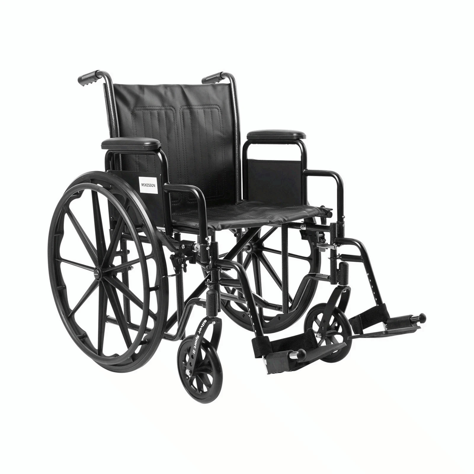 McKessonn Wheelchair Steel 20"W x 16"D Swing-Away Footrest 146-SSP220DDA-SF
