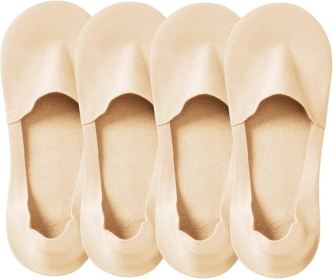 Lomitract Thin No Show Socks (Women 5-12), Made of Ice 5-8, A-nude*2pairs