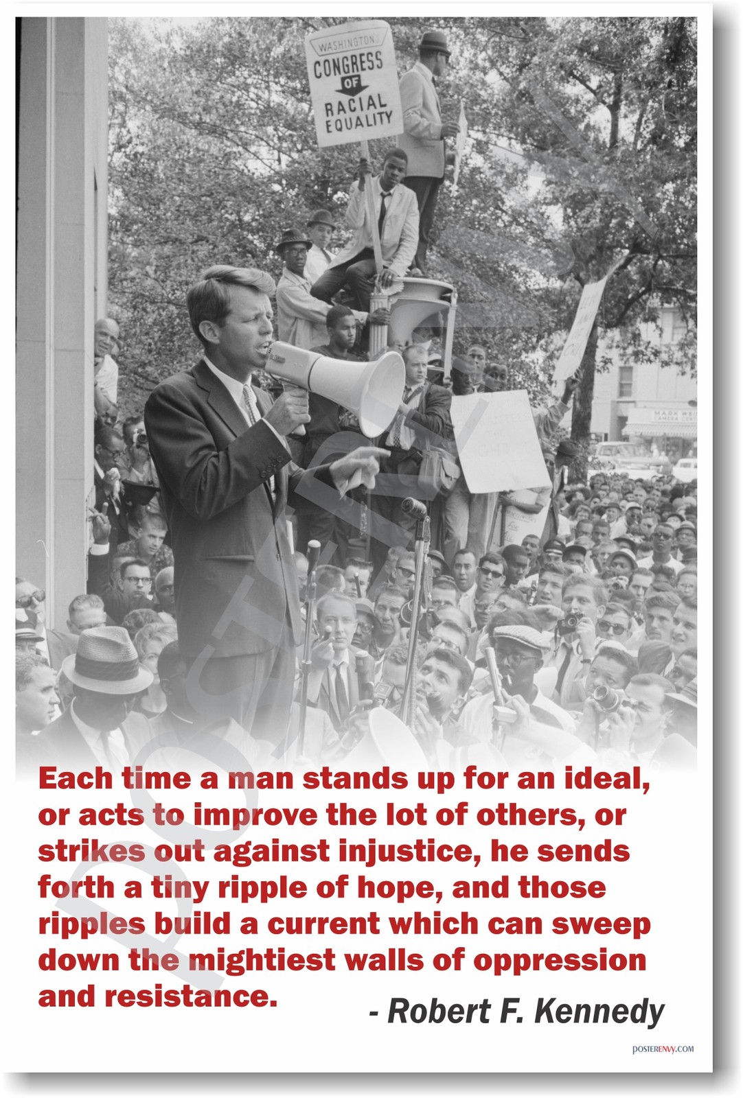 Robert F. Kennedy - Each Time A Man Stands Up - NEW Famous Person Quote POSTER