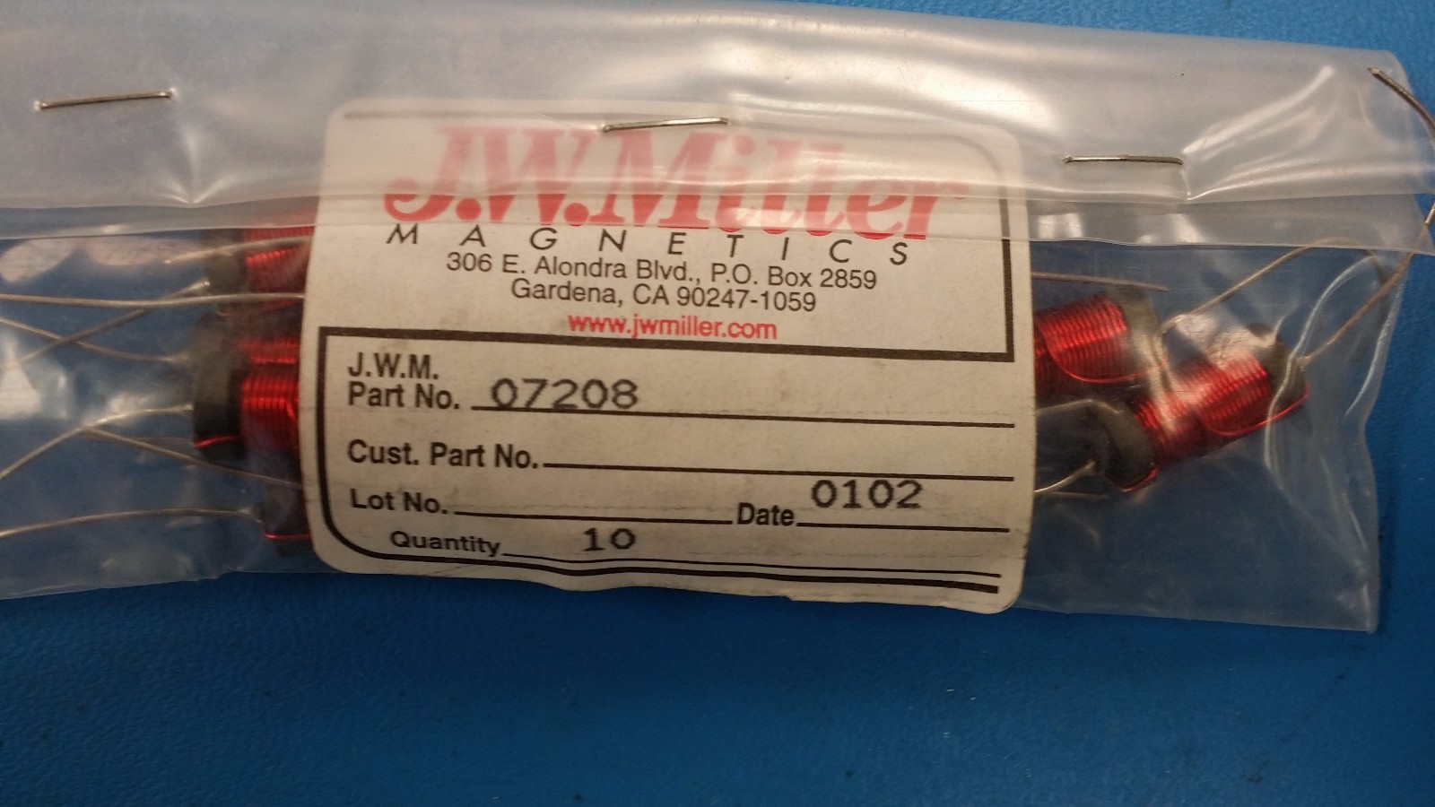 (2 PCS) 07208 JW MILLER HEAVY DUTY FIXED INDUCTOR