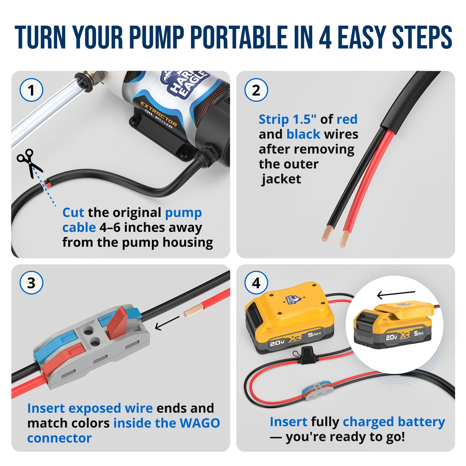 Harpy Eagle Battery Adapter for Yellow 20V MAX Adapter,