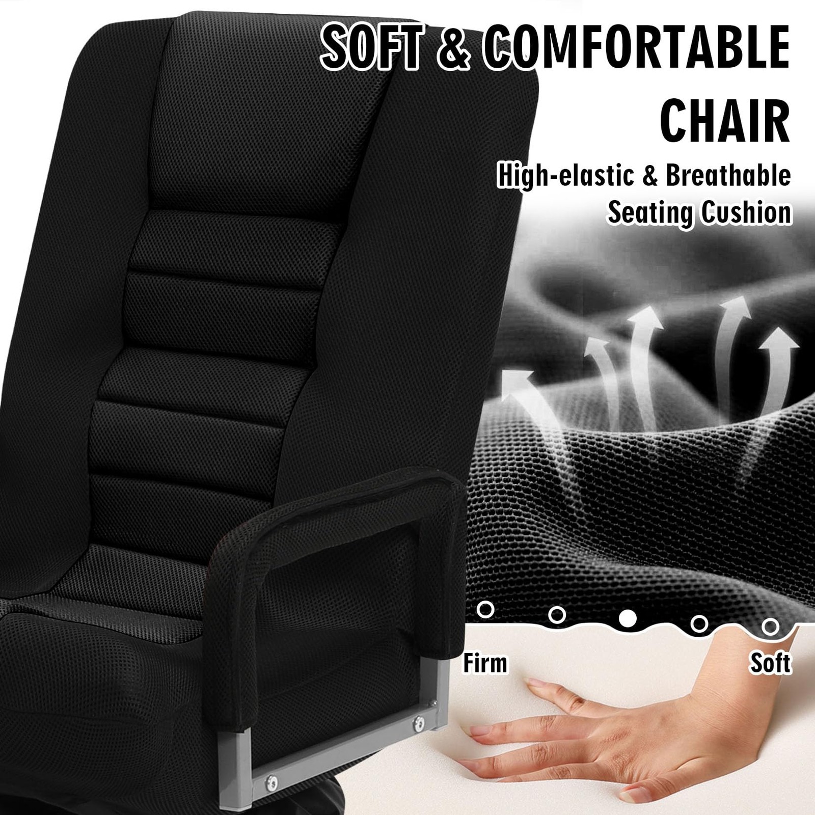 Swivel Floor Gaming Chair W/armrests Folding Video Reclining Sofa W/6 Adjustable