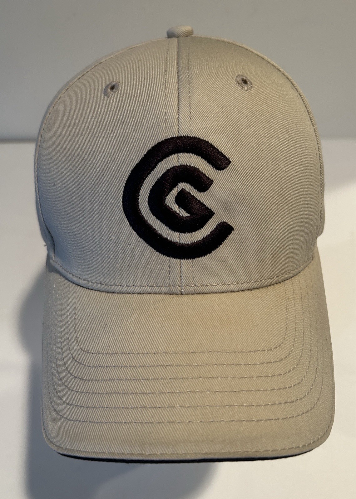 Cleveland Golf Beige Adjustable Hat Cap Logo Strapback One Size - EUC