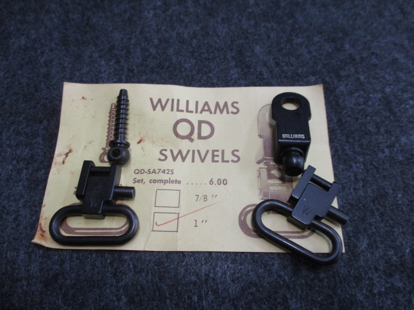 Williams QD Sling Swivel Set - QD-SA742S - Remington 742