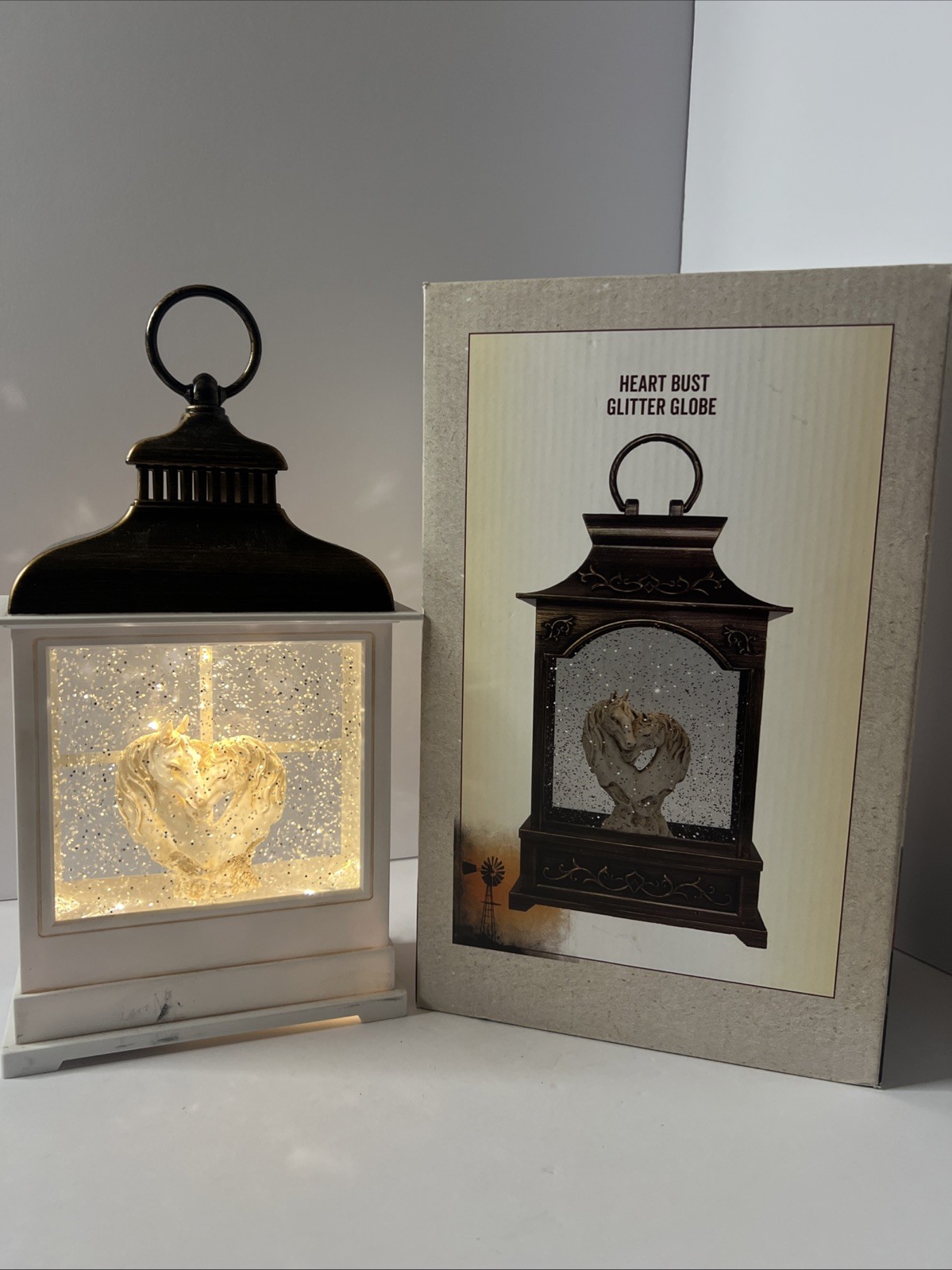 Heart Bust Glitter Globe