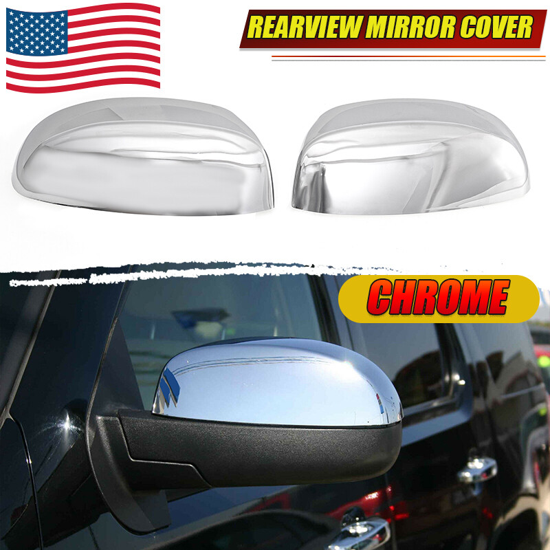 Fits 07-13 Chevy Silverado / GMC Sierra CHROME Mirror Covers Caps Replacement