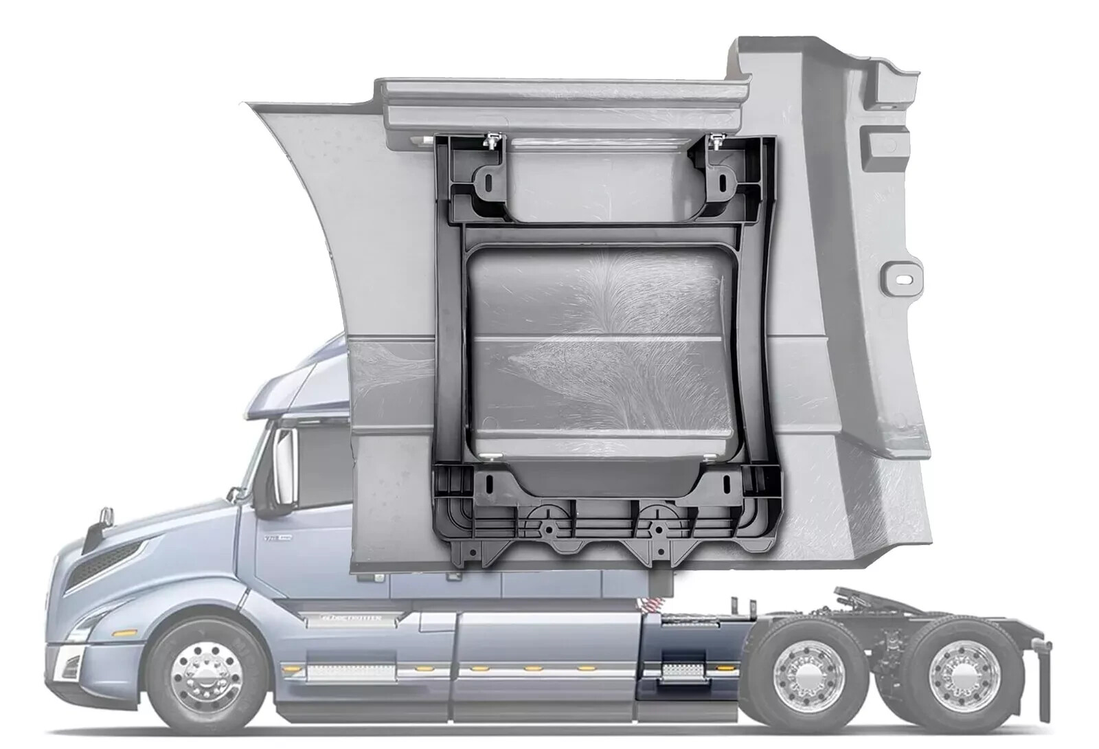 Small Inner Support for Rear Step Fairing Left Compatible with Volvo VNL 2018+