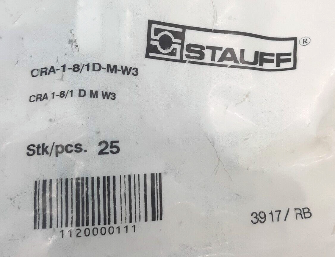 Stauff CRA-1-8/1D-M-W3 Steel Rail Adaptor Bag of 25