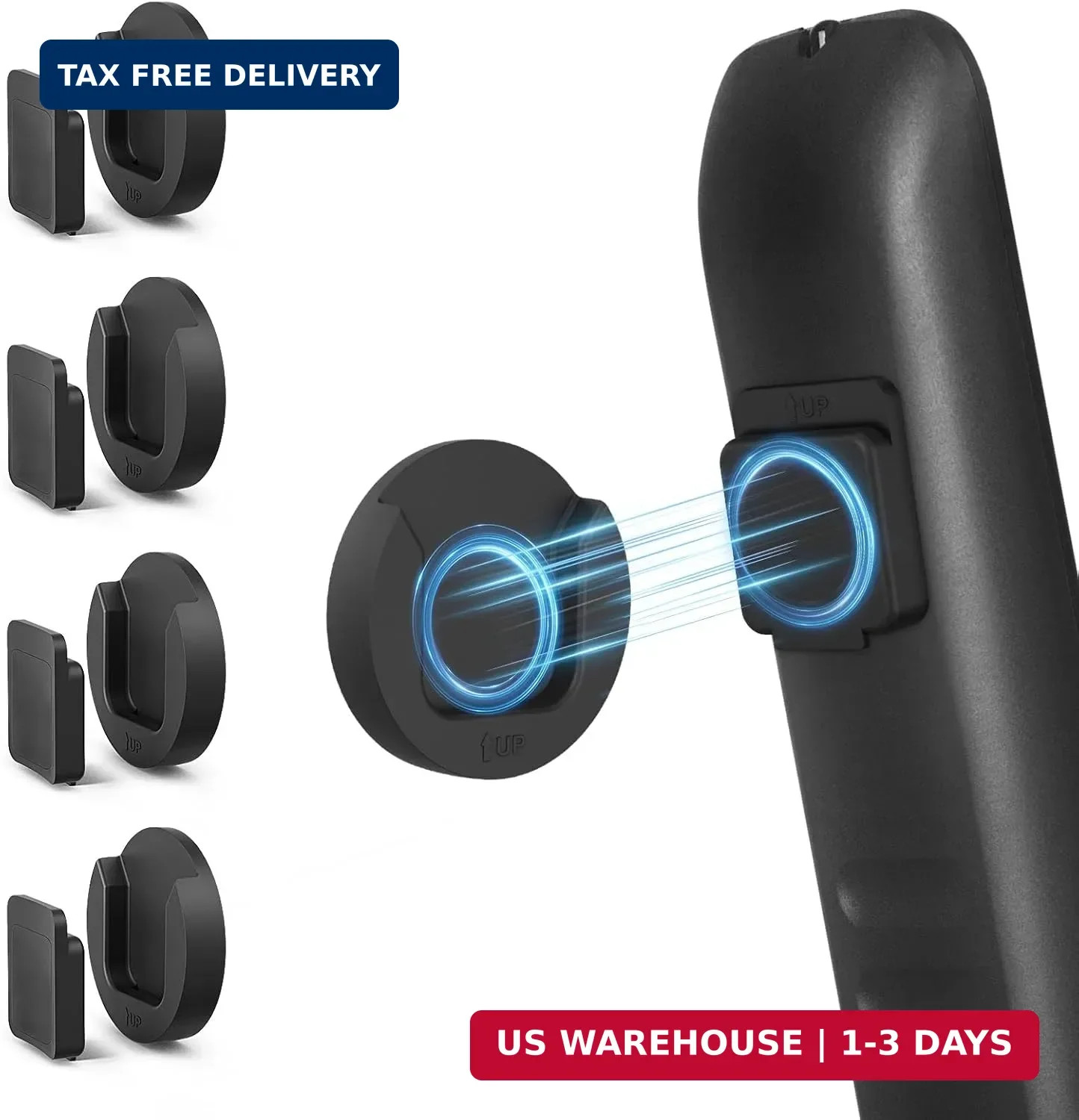Magnetic Remote Control Holder Wall Mount, 4 Pack TV Remote Control Holde