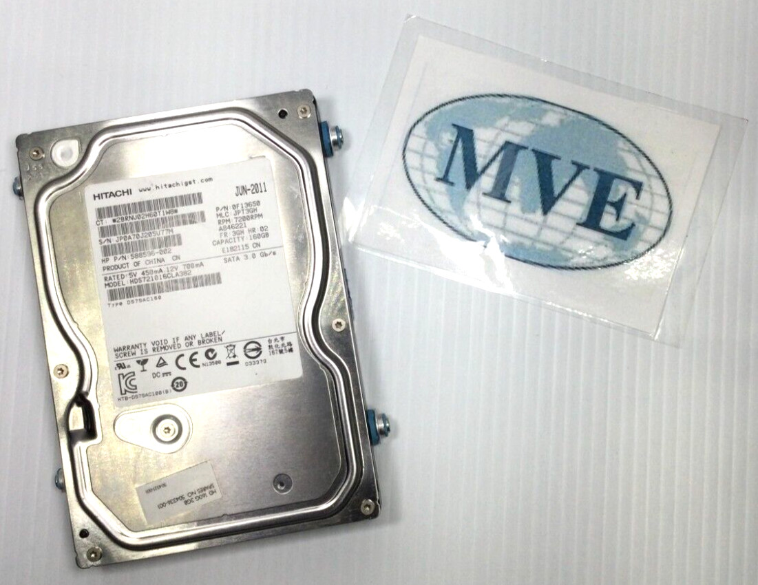 LOT 2 HP 504521-001 588596-002 504336-001 HDS721016CLA382 3.5" 7200RPM SATA HDD