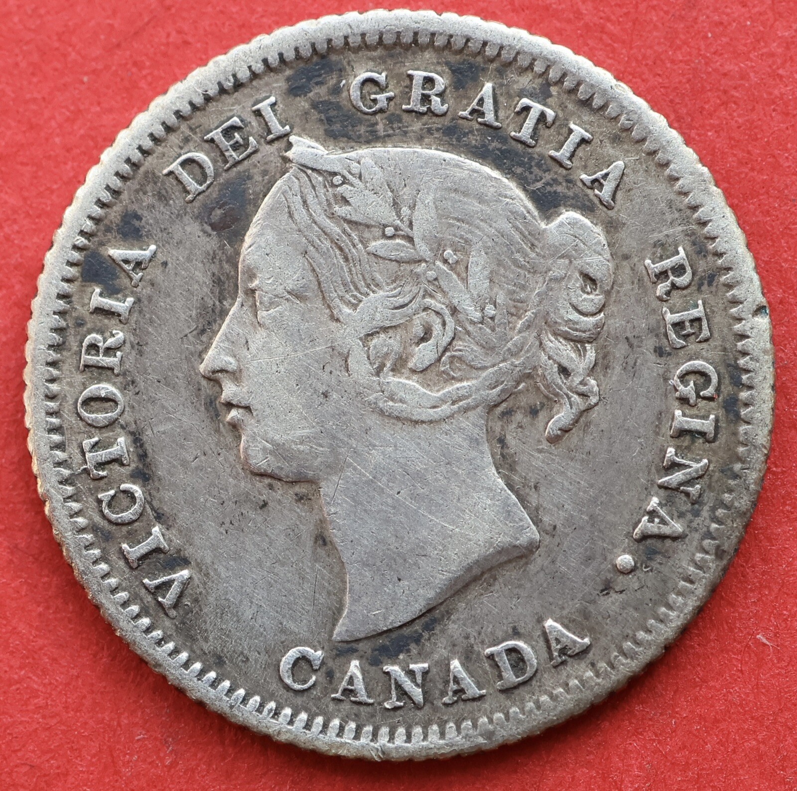 1880H Canada 5 Cents Obverse 3 - VF - Lot#2456