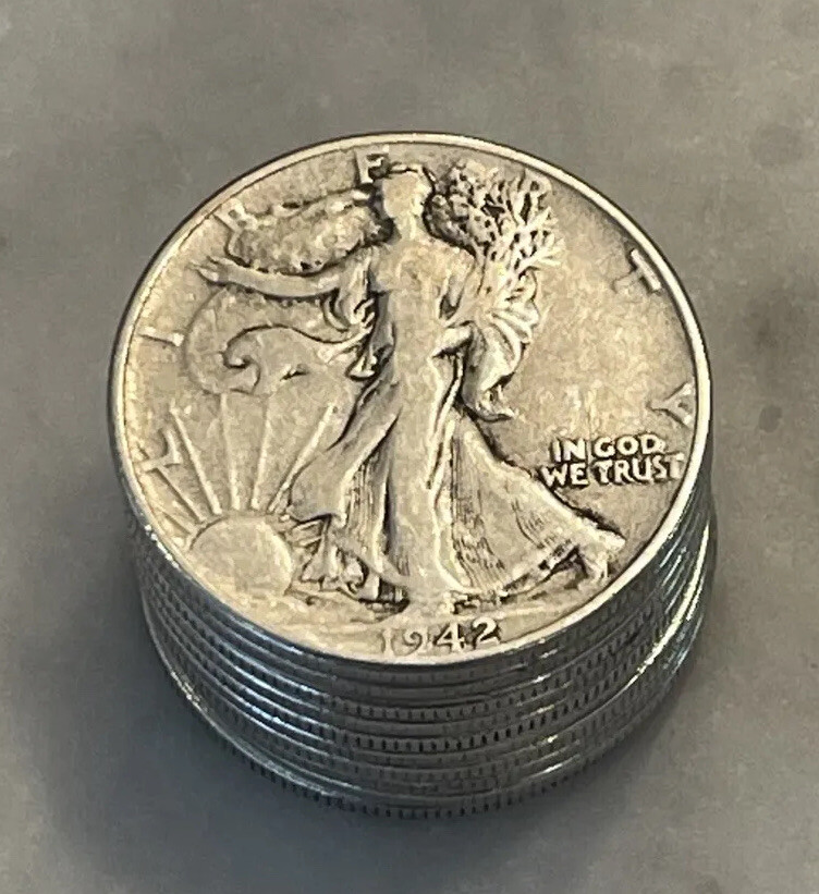 [Lot of 10] Junk Silver 90% - Walking Liberty Half Dollar - Choose # of Lots!