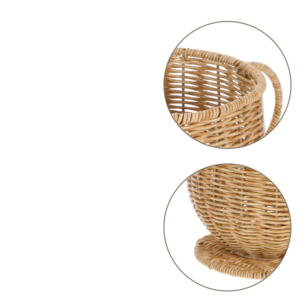 Decorative Wicker Baskets Egg Holder with Handle for Fresh Eggs Woven Rattan