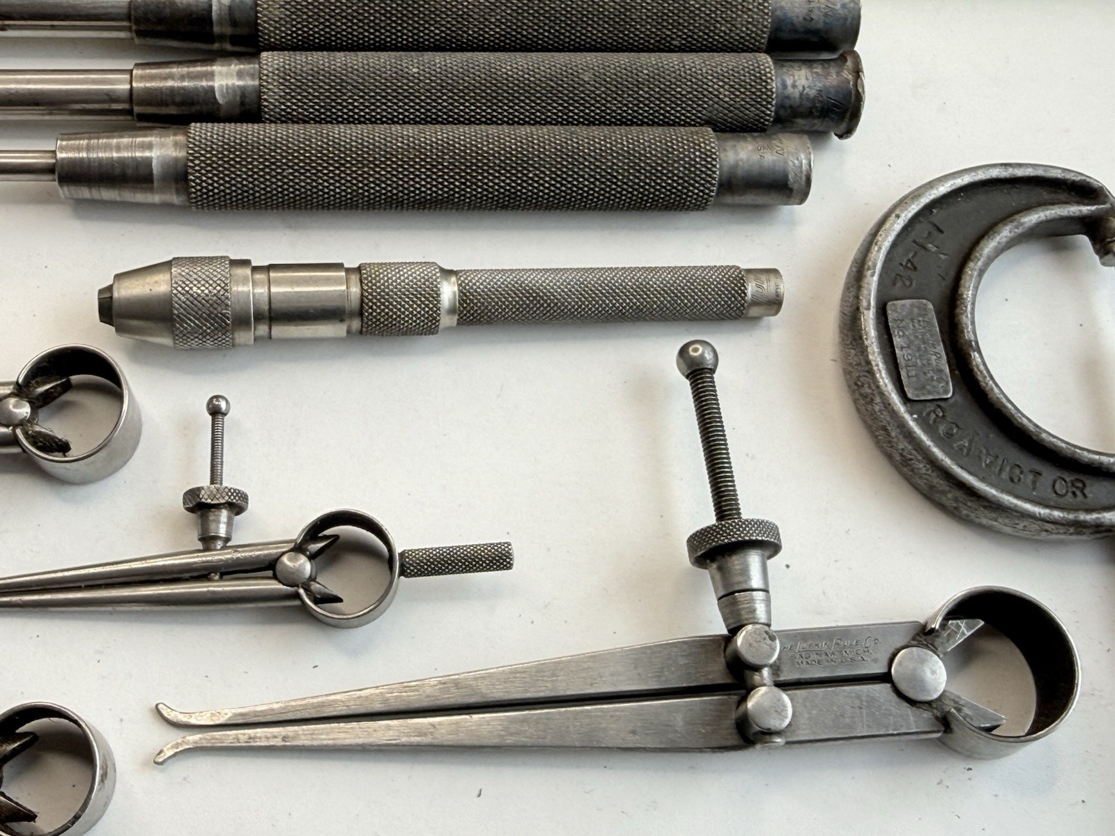 Vintage Lot Of Assorted Machinist Tools LUFKIN Used