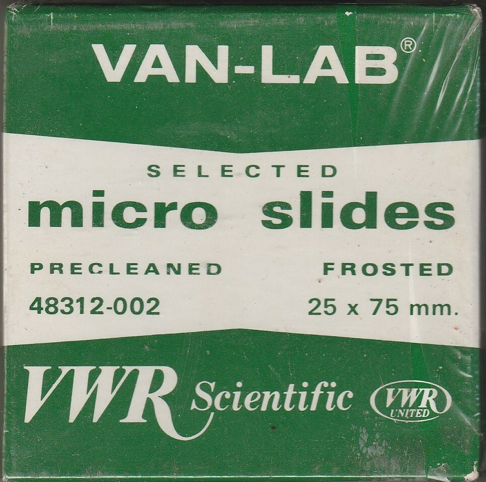 Microscope Frosted Slides - VWR Scientific - #48312-002 - 1mm thick - 25 x 75mm