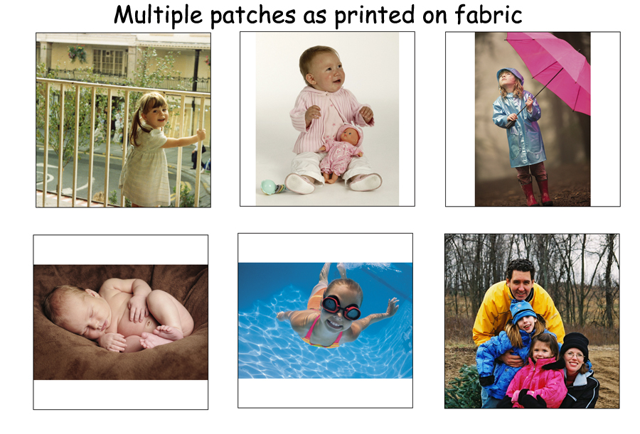 Quilting Patch, personalised printed photo patch for quilting 8 inch square