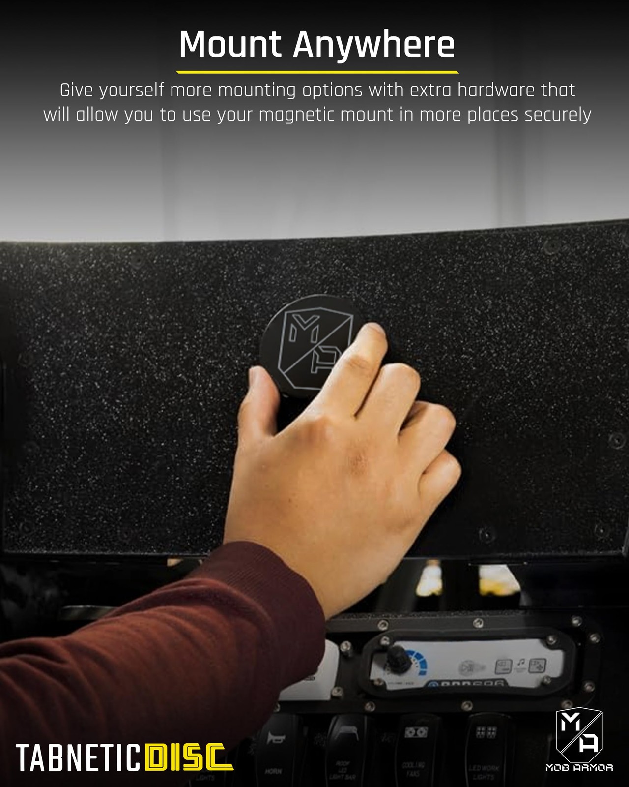 Mob Armor TabNetic Accessory Surface mounting disc, Compatible with alll Mob
