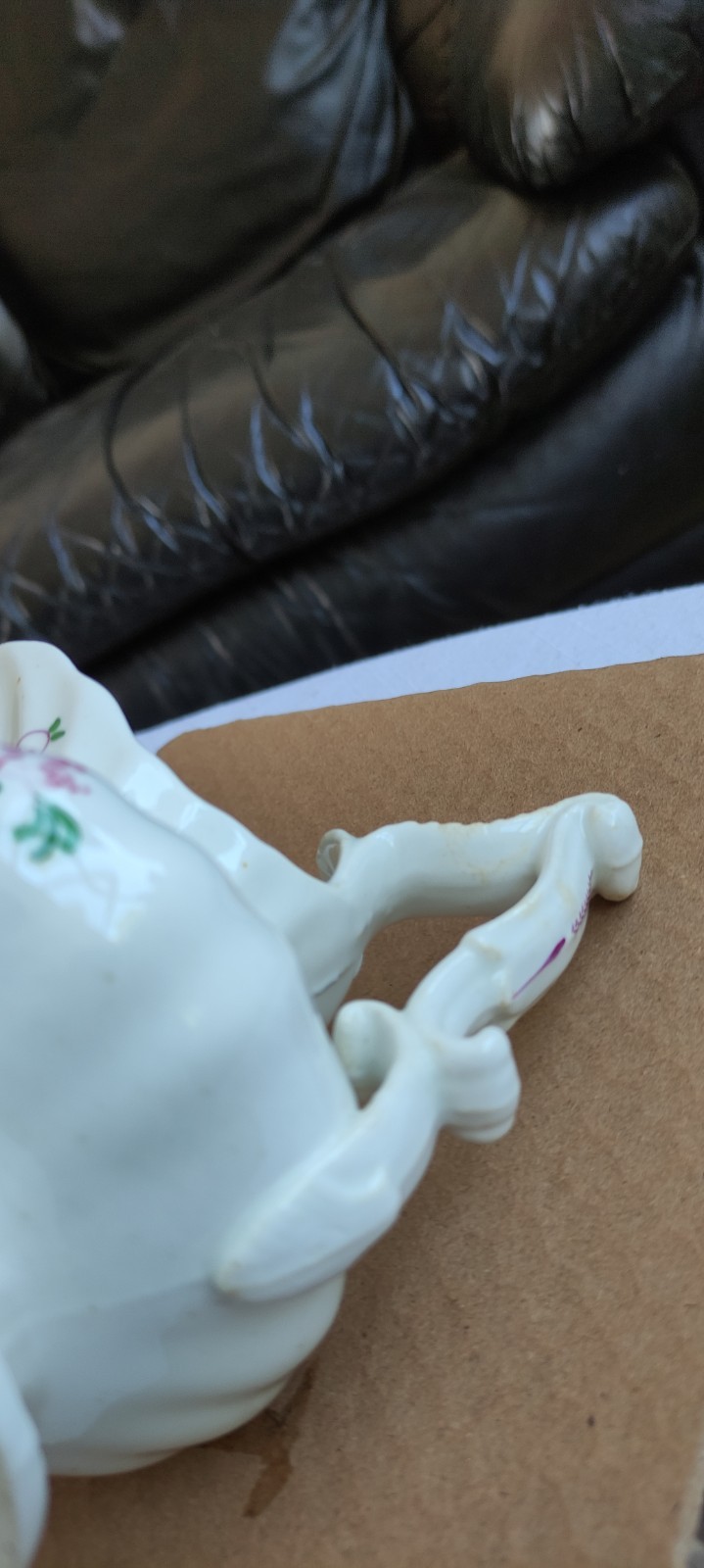 Antique Porcelain Creamer, Pattern 370 Attributed To Harris+Goodwin C.1836