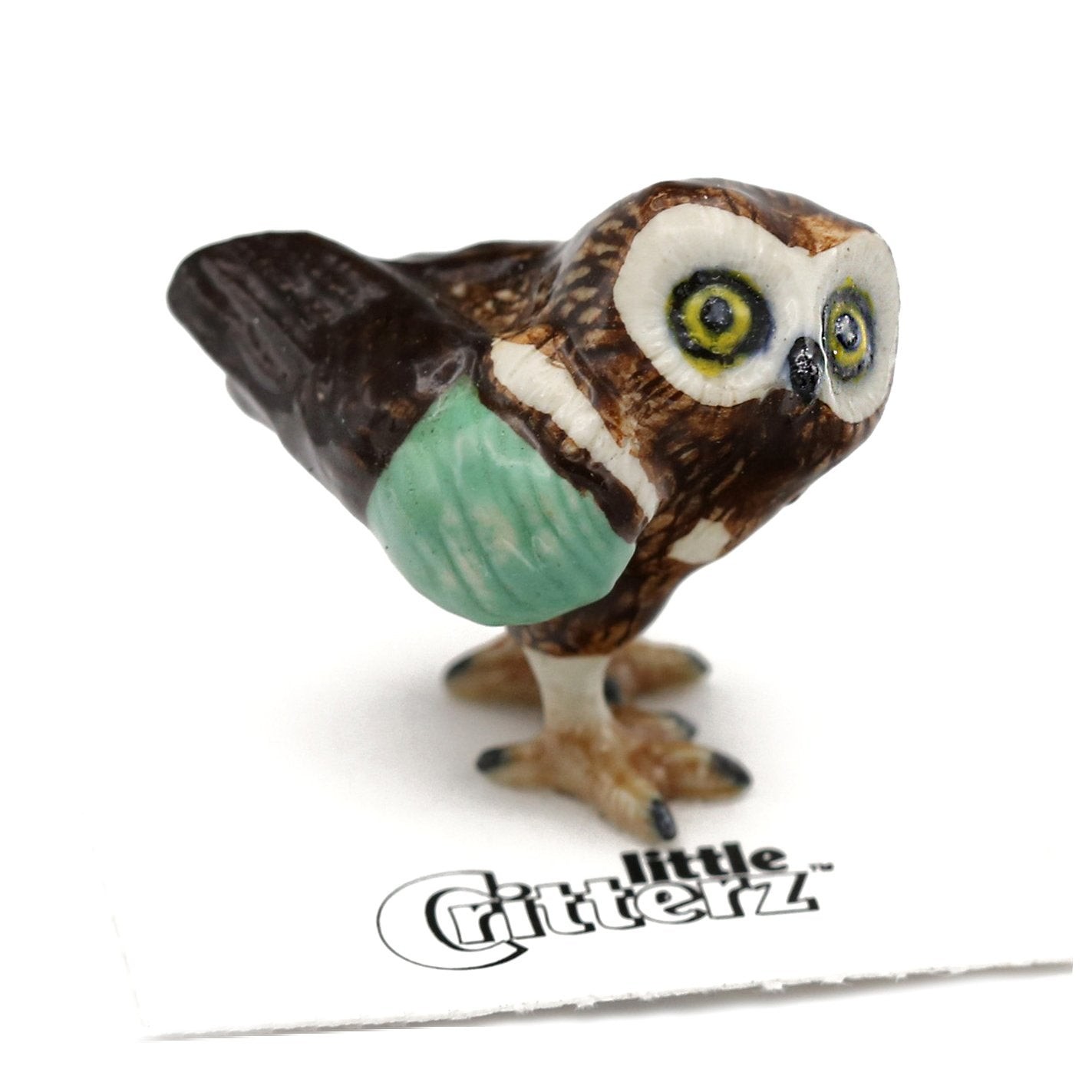 Little Critterz Rescue Owl Winthrop - Home Decor - Miniature Porcelain Figurine