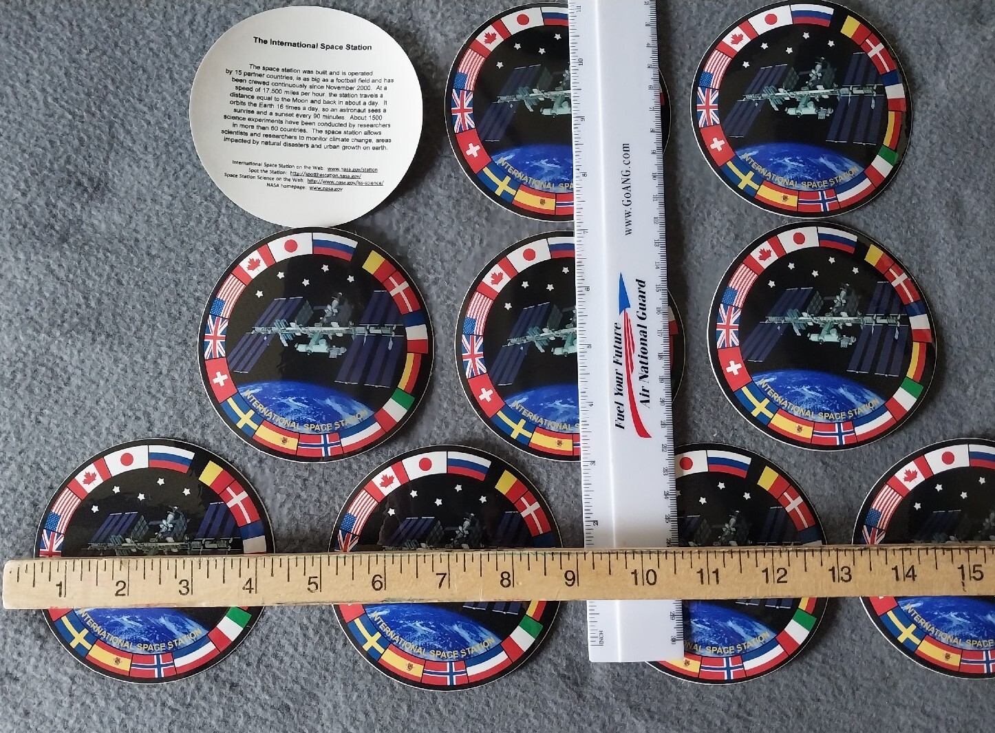 Lot Of 10 Official NASA International Space Station ISS Program Stickers - RARE