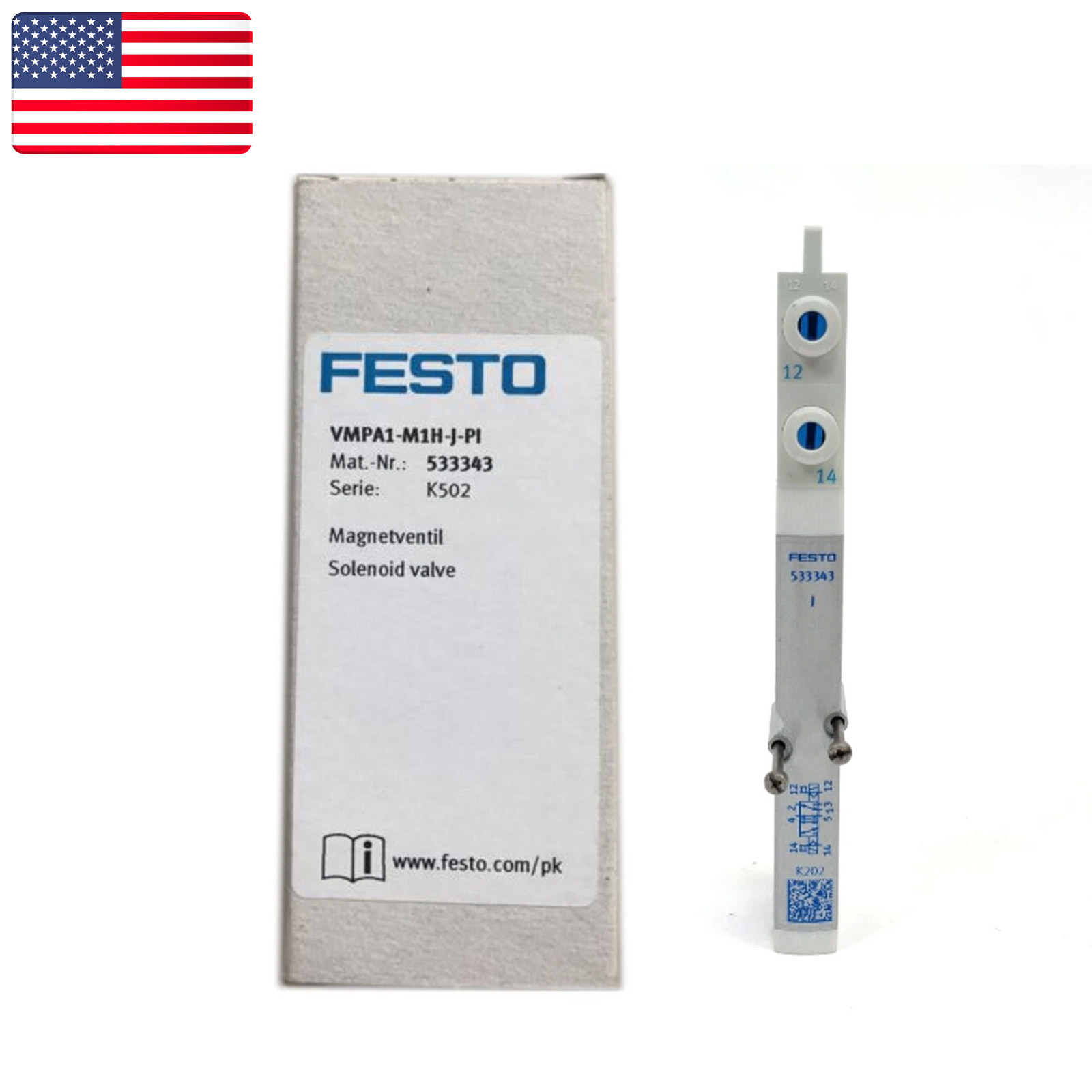 NEW FESTO VMPA1-M1H-J-PI 533343 Solenoid Valve - US Stock