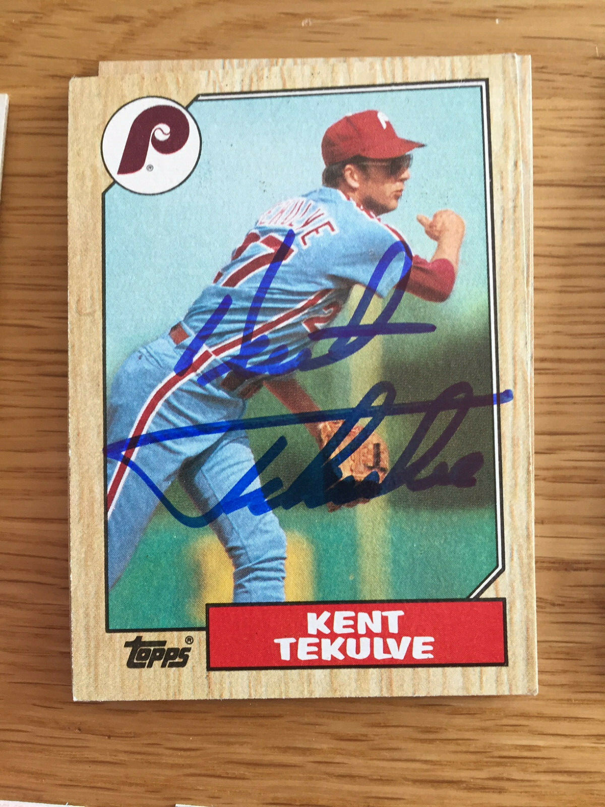 Philadelphia Phillies Kent Tekulve signed 1987 Topps Card