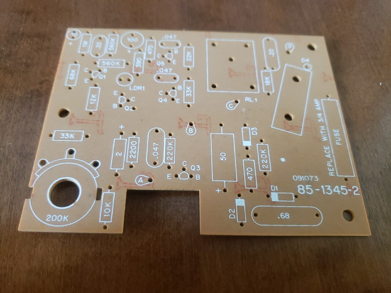 One New 1973 Heathkit Circuit Board #85-1345-2 NOS