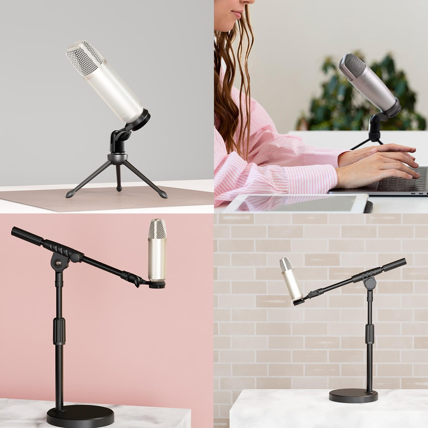 LUORNG Condenser Microphone Holder Standard Interface Thread Compatible
