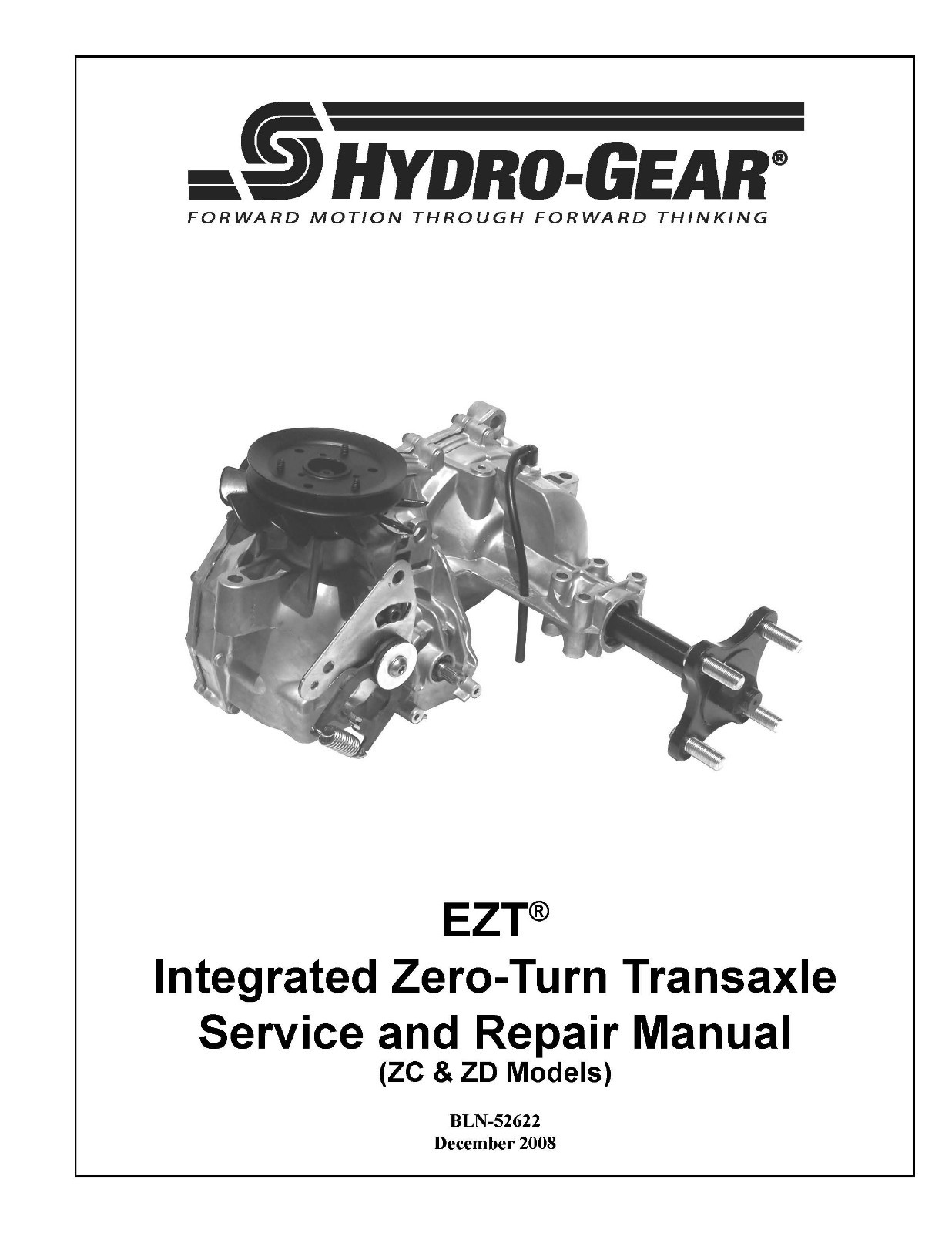 Hydro Gear EZT (ZC & ZD Models) Transaxle Repair Manual