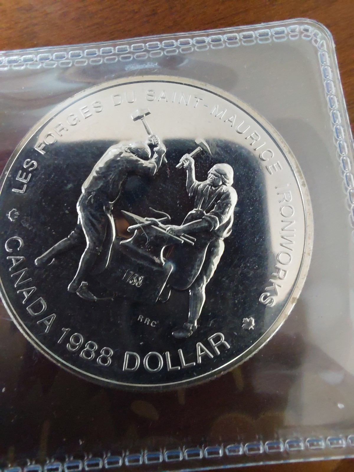 1988 ROYAL CANADIAN MINT IRONWORKS PROOF SILVER DOLLAR