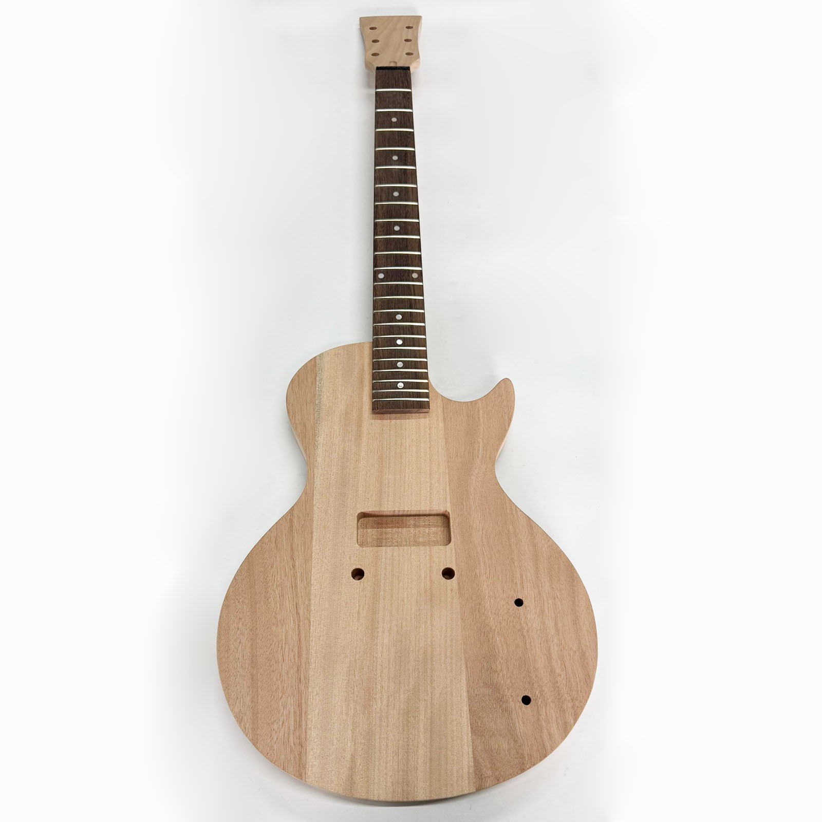 Unfinished Mahogany Electric Guitar DIY Kit 22 Frets 24.75" Scale Mahogany Neck