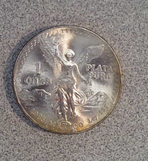 1985 Mexico 1 oz Silver Libertad Una Onza Plata Pura .999 Fine Toned (106)