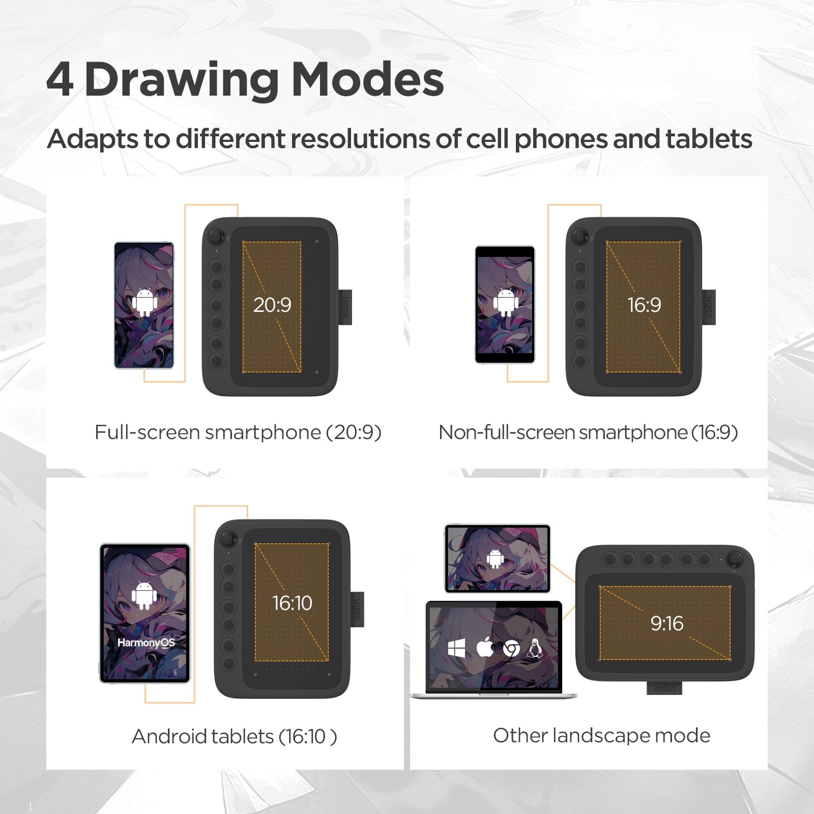 UGEE Graphics Drawing Tablet, Q6, 6.3in Active Area, 8192 Pressure Sensitivity,