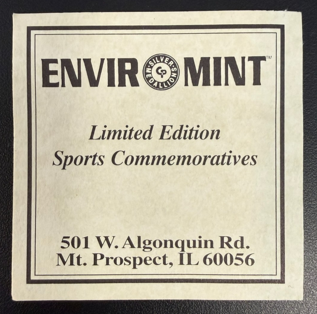 Enviromint Limited Edition Sports Commemoratives Bronze, Gold, Silver COA ONLY!