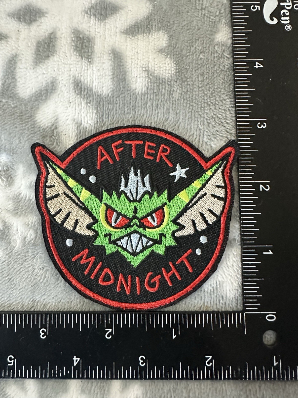 GREMLINS AFTER MIDNIGHT 3x3 Embroidered Morale Patch Hook Back