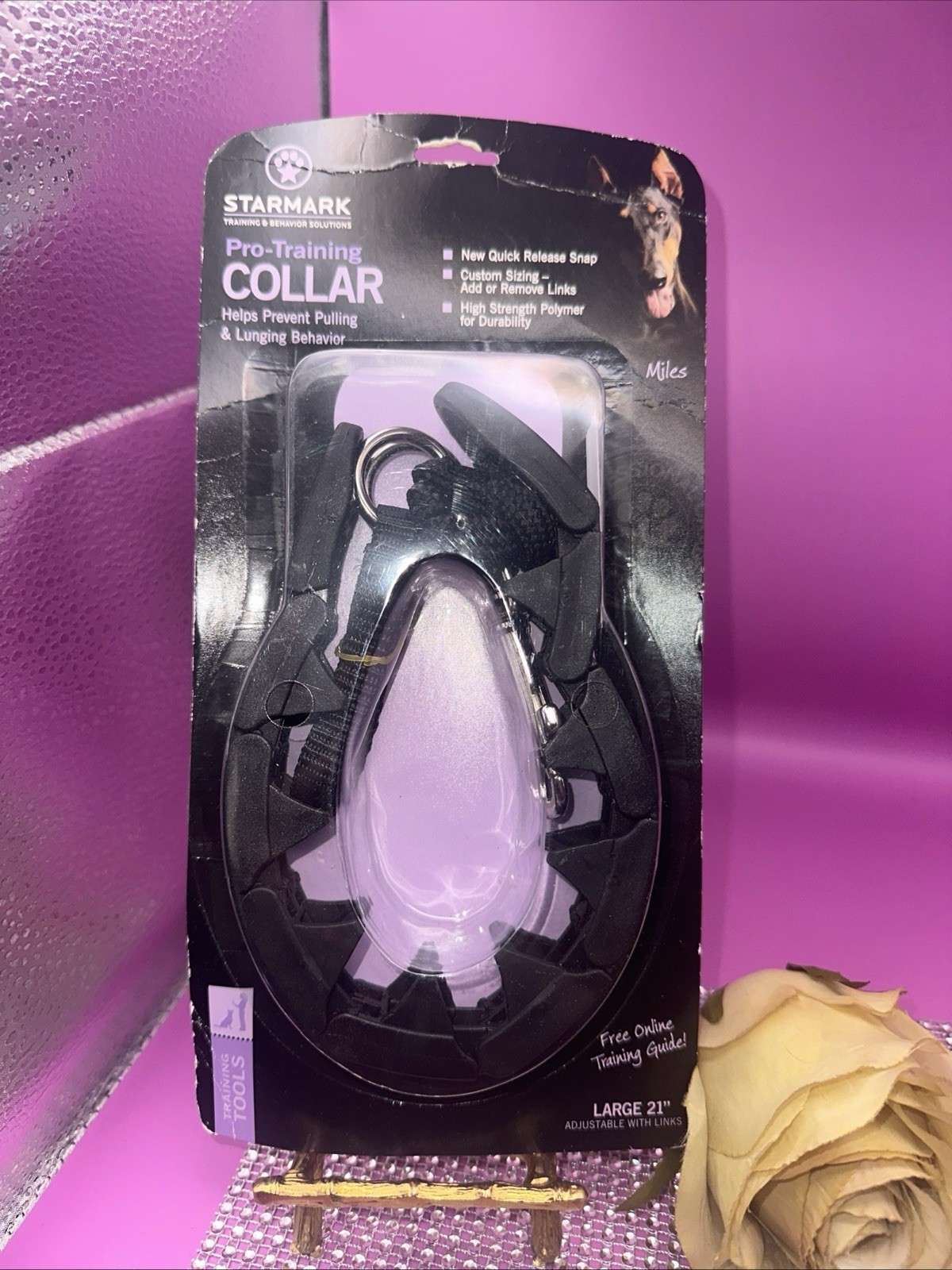 STARMARK Adjustable Pro Training Dog 🐕 Collar Large 21" Black New! 😎