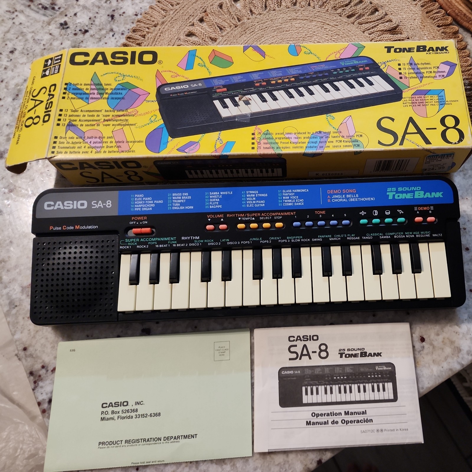 Vintage Casio SA-8 Mini Keyboard 32 Keys