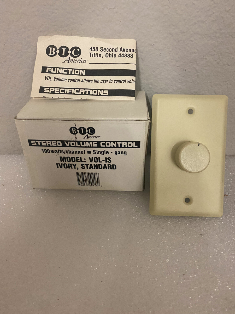 BIC America VOL-IS Stereo Volume Control Ivory Standard 100 watts/Channel Single
