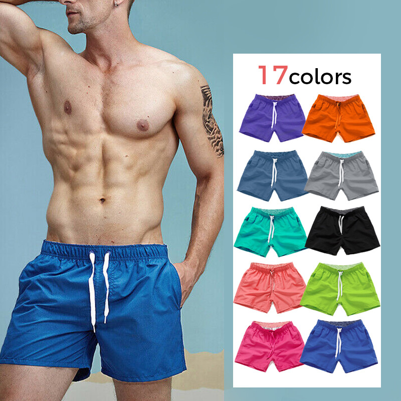 Men Swim Trunks Mens Blue Bathing Suit Board Shorts Swimming Beach Pants