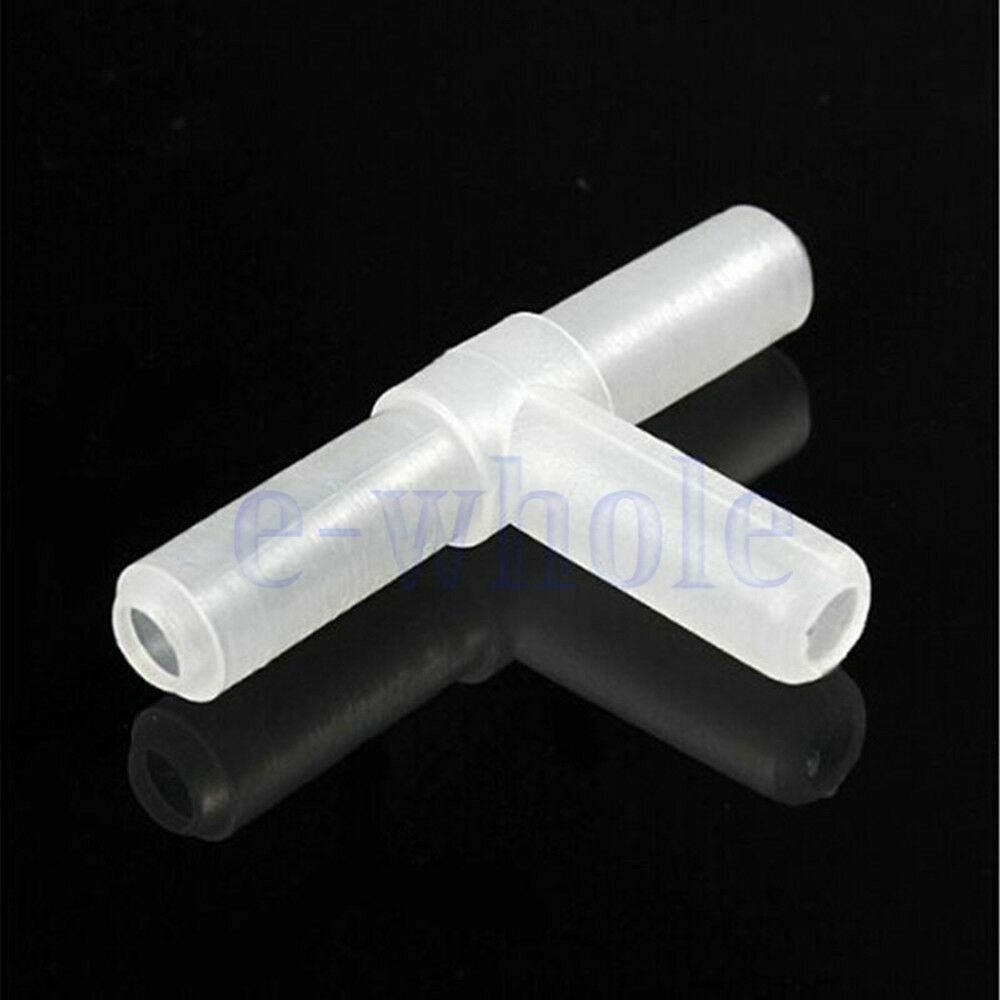 5pcs 3 Way Air Line Connector Aquarium Fish Tank Airline Tee Valve Pump Tube 4mm