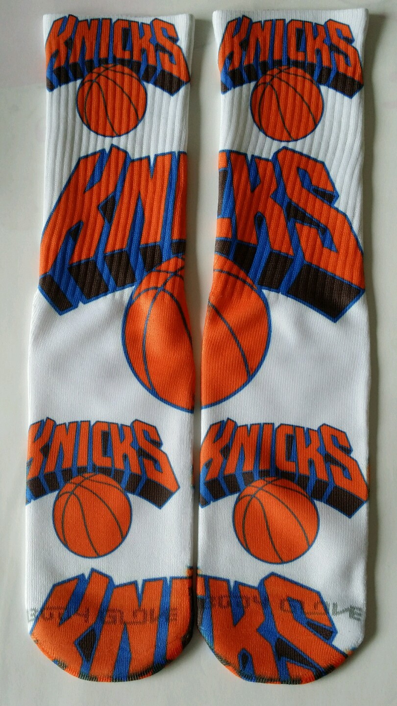 Custom New York Knicks dry fit socks V VI VIII nba basketball