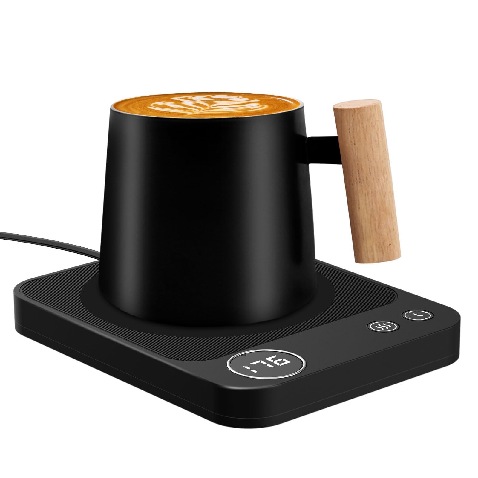 Mug Warmer, Electric Coffee Warmer with 3 Temp Settings, K Black, K Black